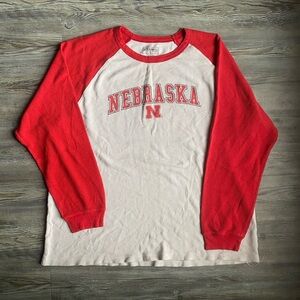 Vintage 90s Nebraska Huskers long sleeve Thermal T Shirt Size XL Men’s